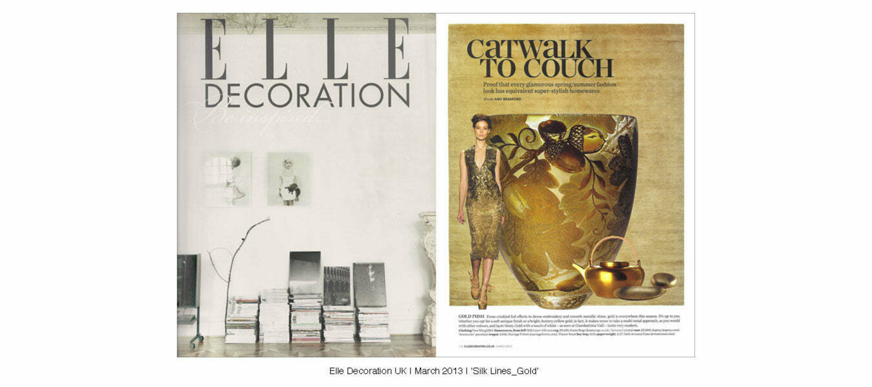Elle Decoration Uk | March 2013 | Silk Lines Gold