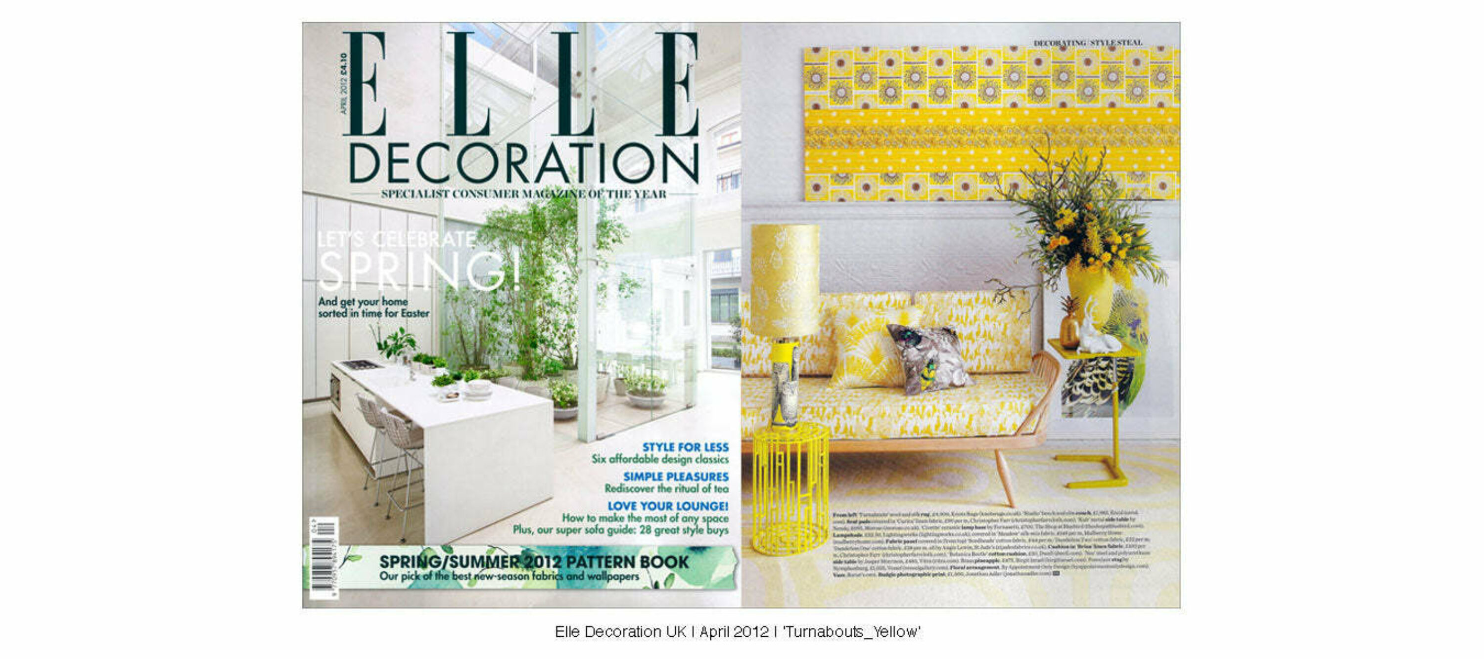 Elle Decoration Uk | April 2012 | Dandelion Red | Turnabouts Yellow