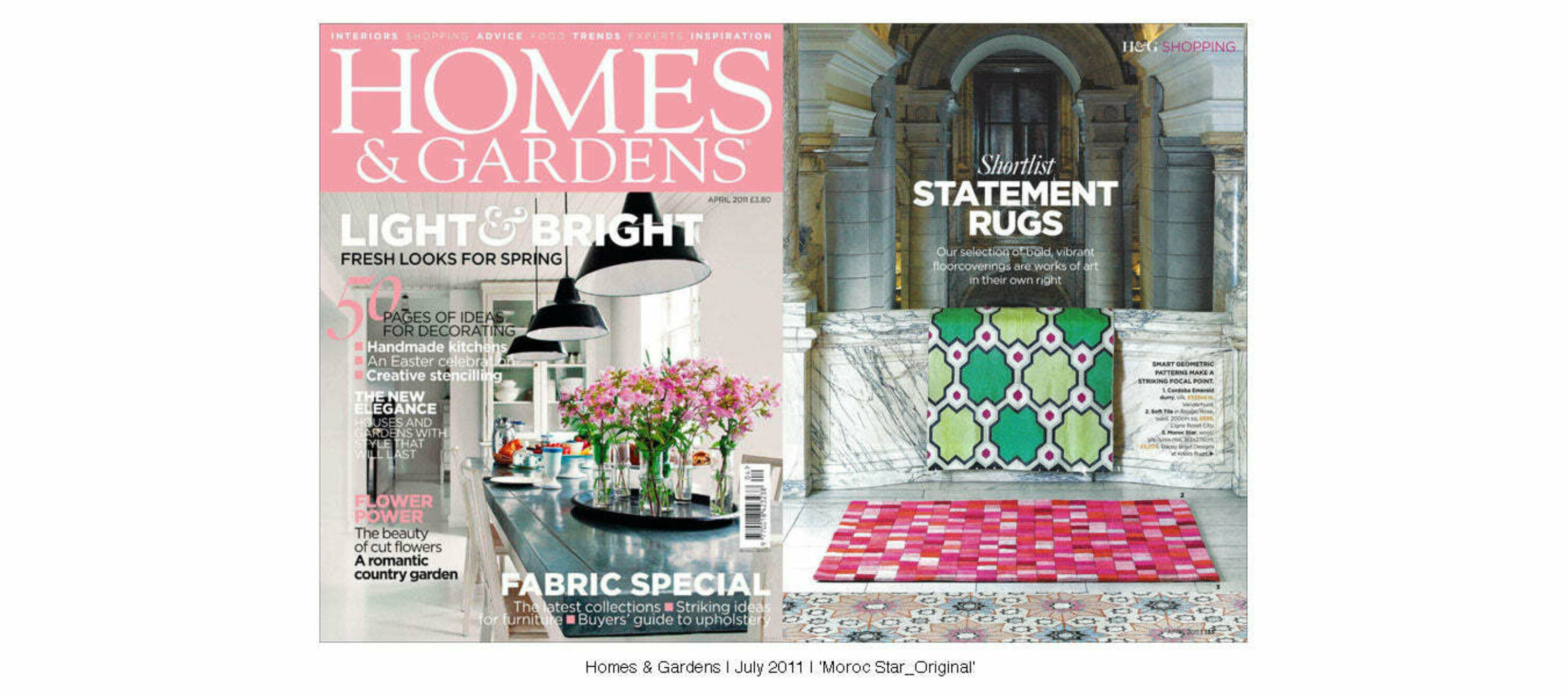 Homes & Gardens | July 2011 | Turnabouts Black & Cream | Moroc Star Original