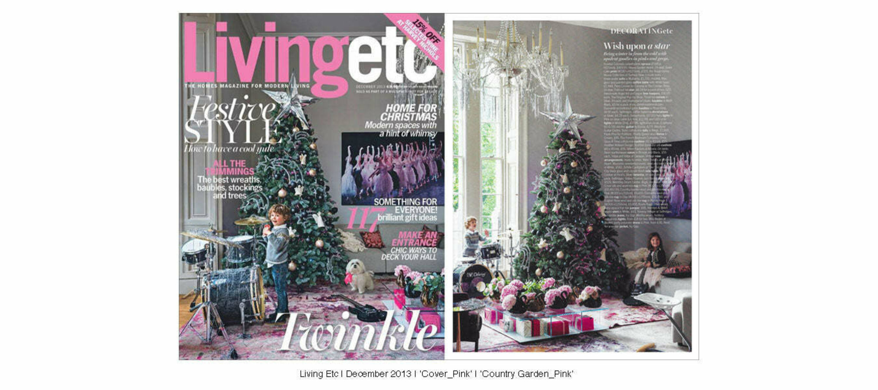 Living Etc | December 2013 | Cover Pink | Country Garden Pink